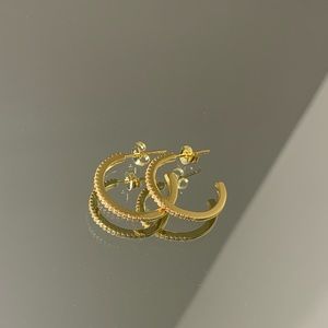 Gold colored hoop earrings